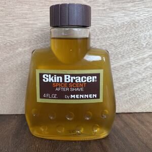 New Vintage Mennen Skin Bracer Spice Scent After Shave 4 oz Glass Bottle